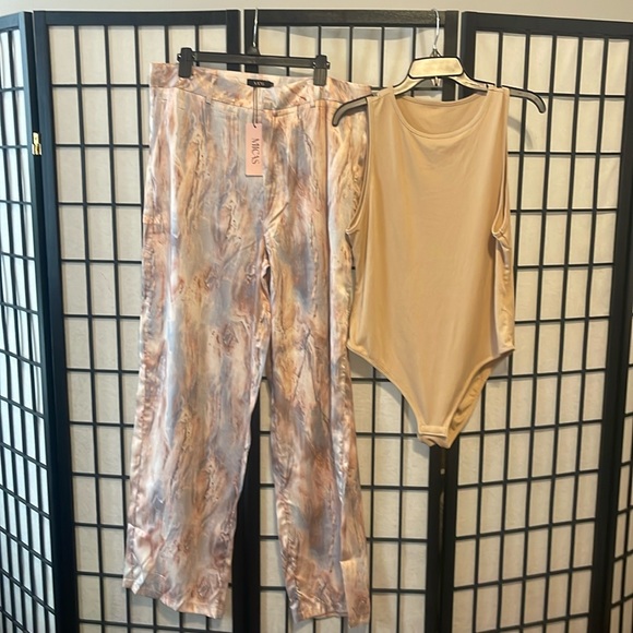 Pants - Micas + SHEIN | Pant Set Mixed Print Pants